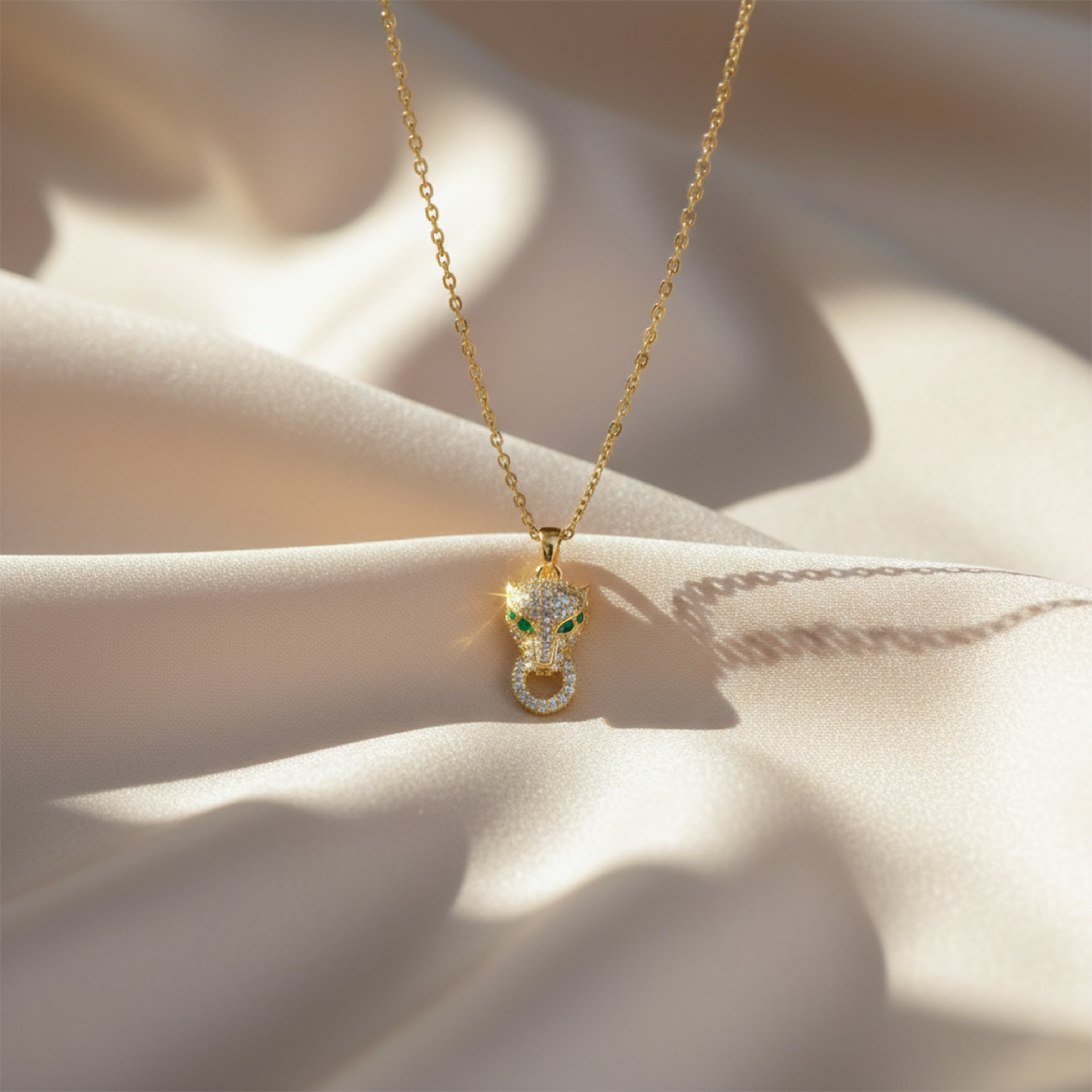 Crystal Leopard Pendant Necklace