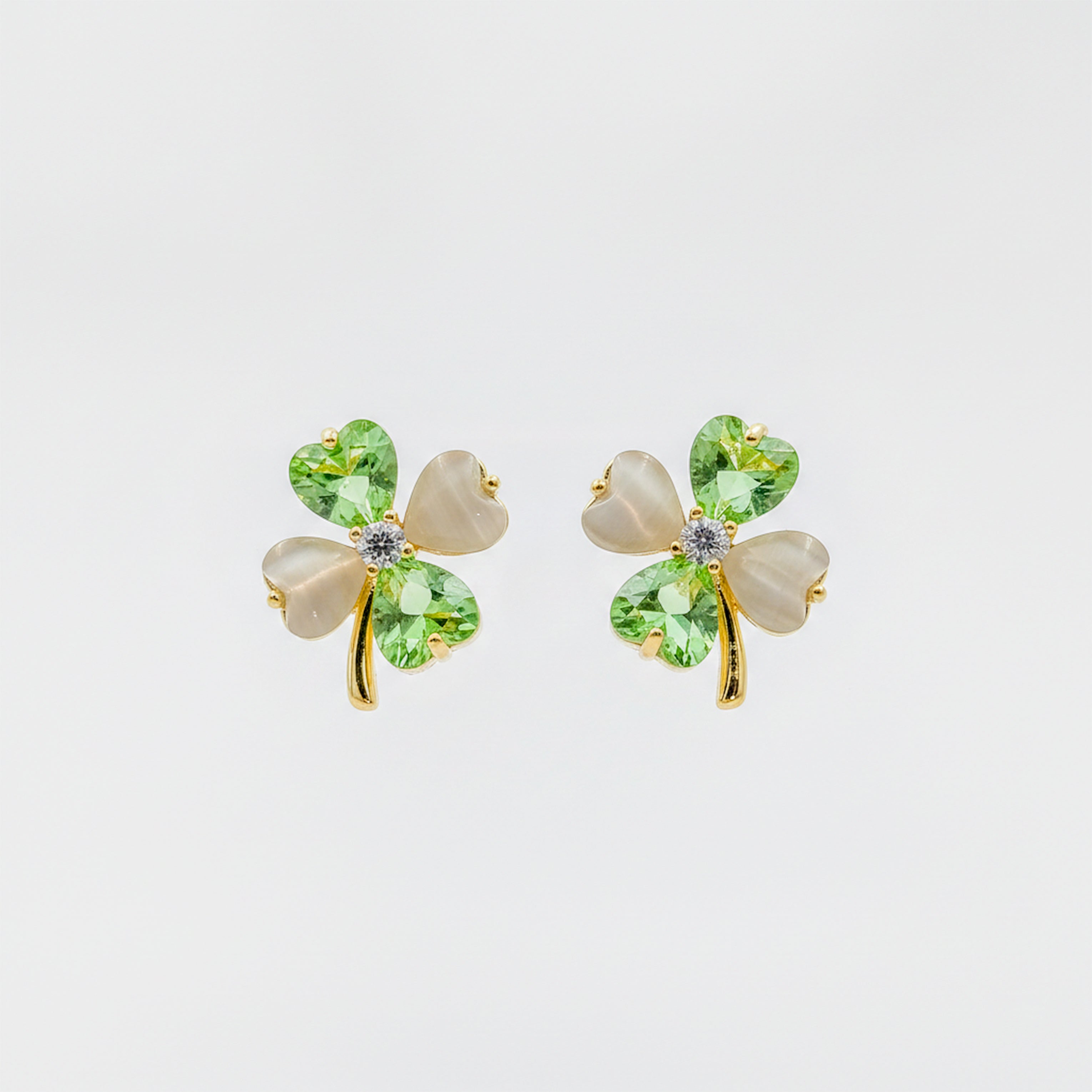 Verdant Elegance Clover Earrings