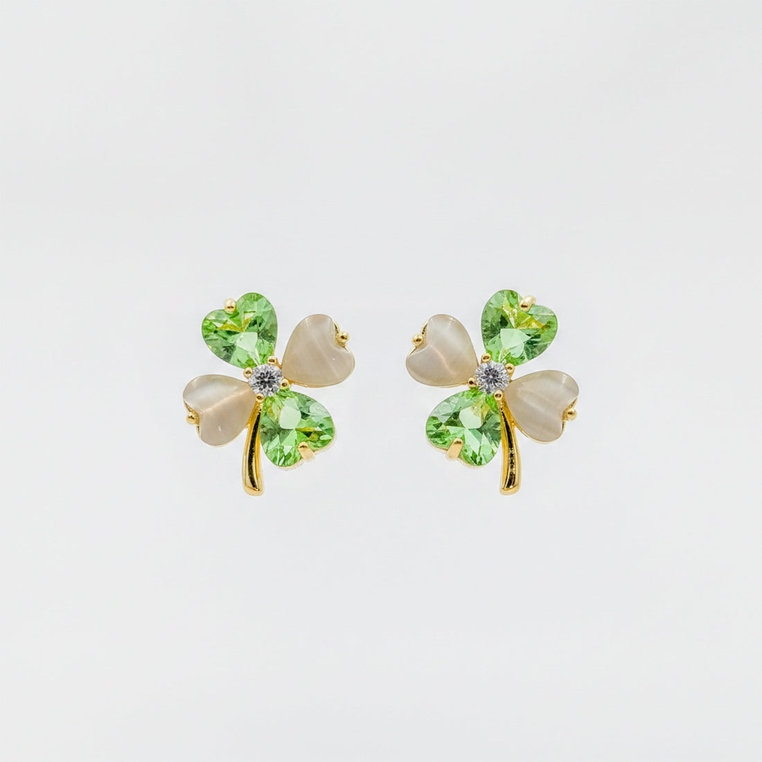 Verdant Elegance Clover Earrings