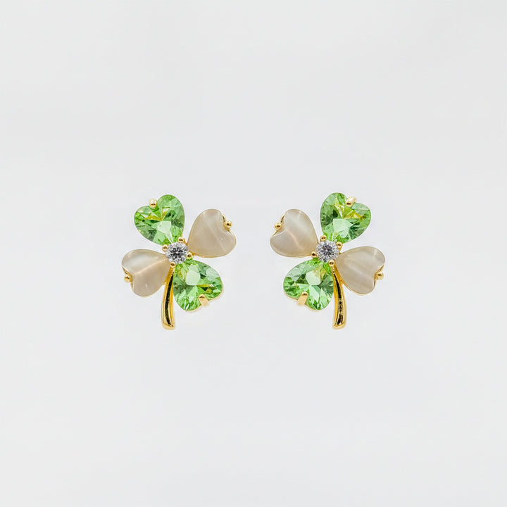 Verdant Elegance Clover Earrings