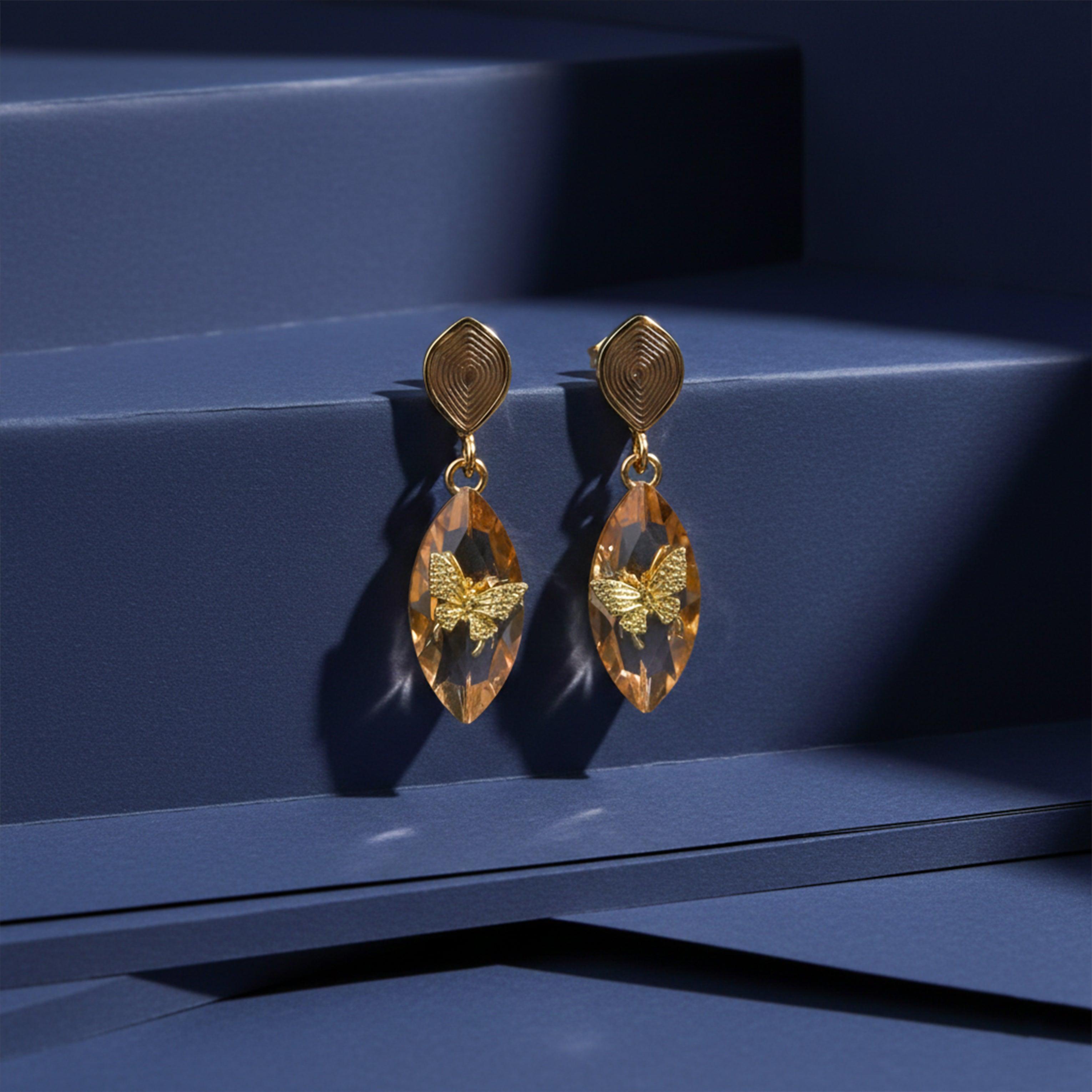 Nova Crystal Butterfly Earrings