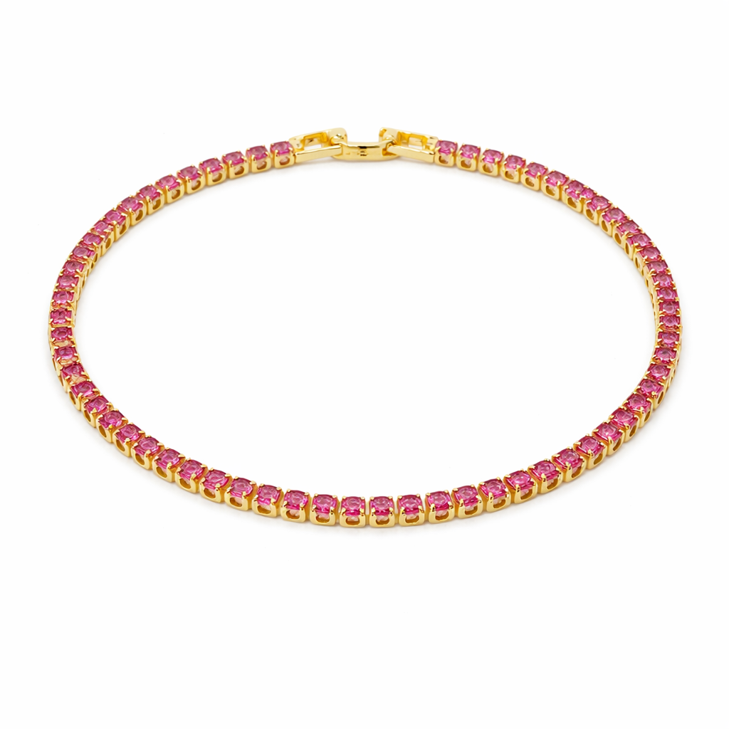 Azure Elegance Diamond Tennis Bracelet