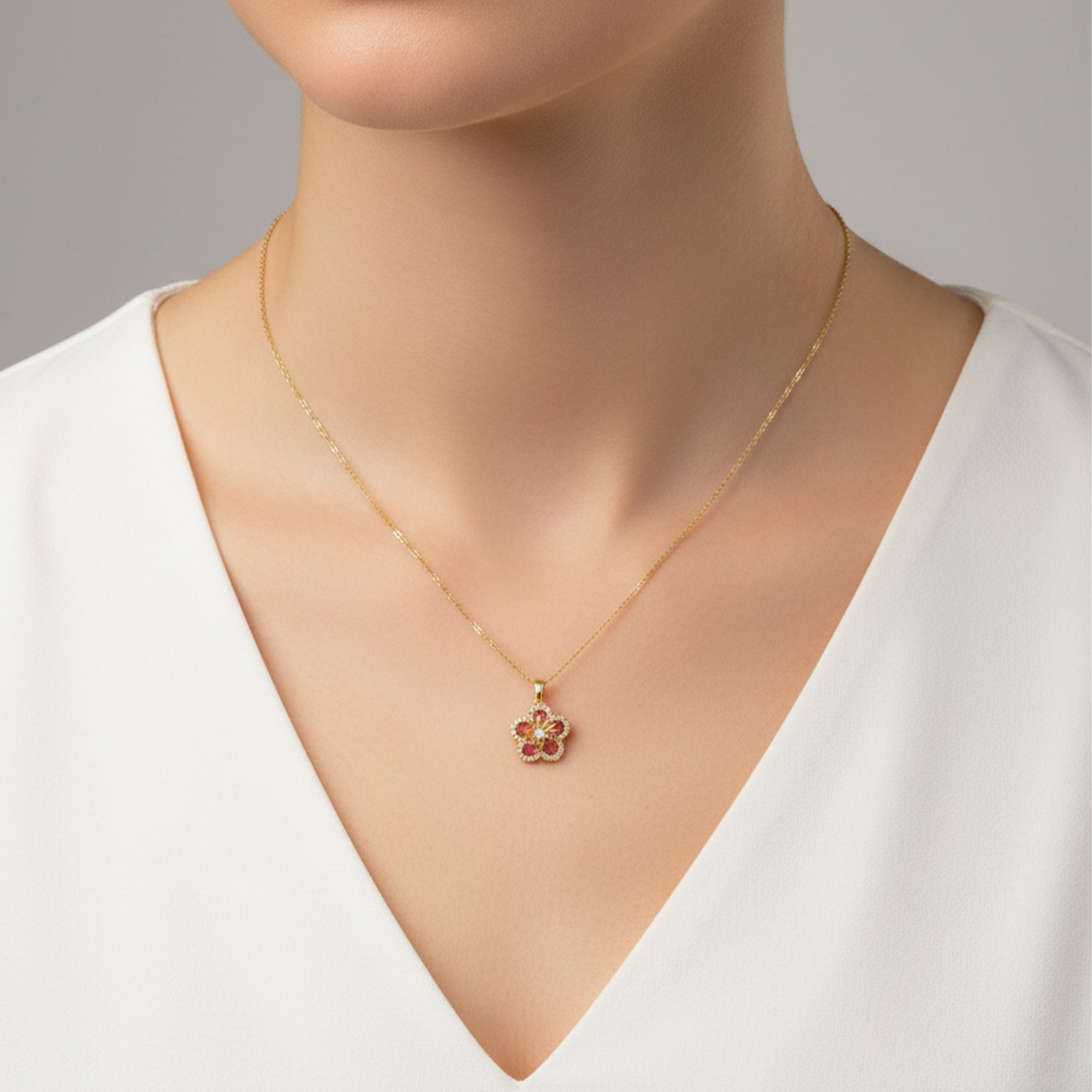 Rose Bloom Luxe Pendant Necklace