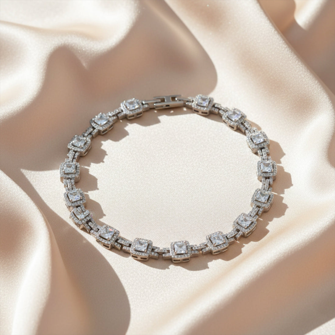 Diamond Square Luxe Tennis Bracelet