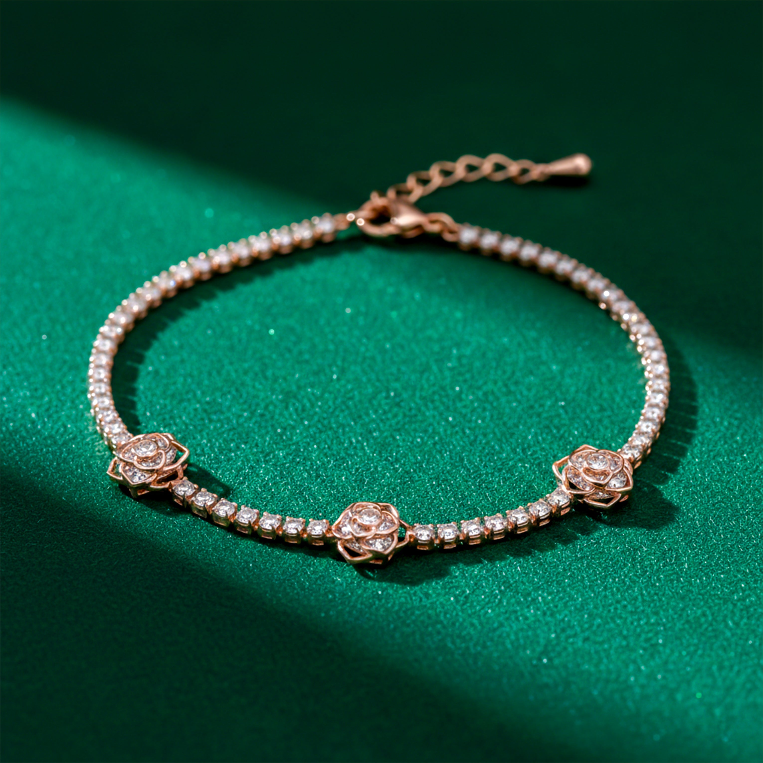 Rose Elegance Diamond Bracelet