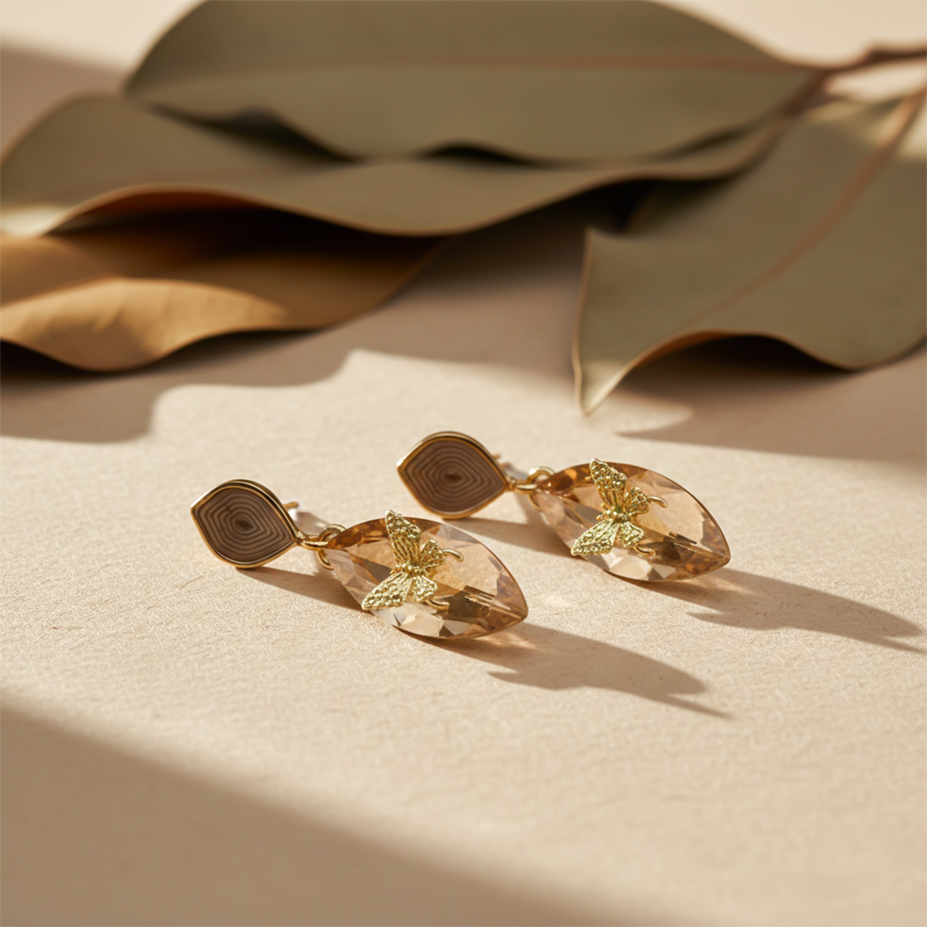 Nova Crystal Butterfly Earrings