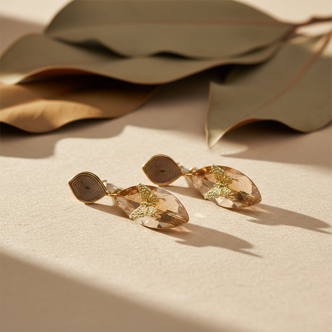 Nova Crystal Butterfly Earrings