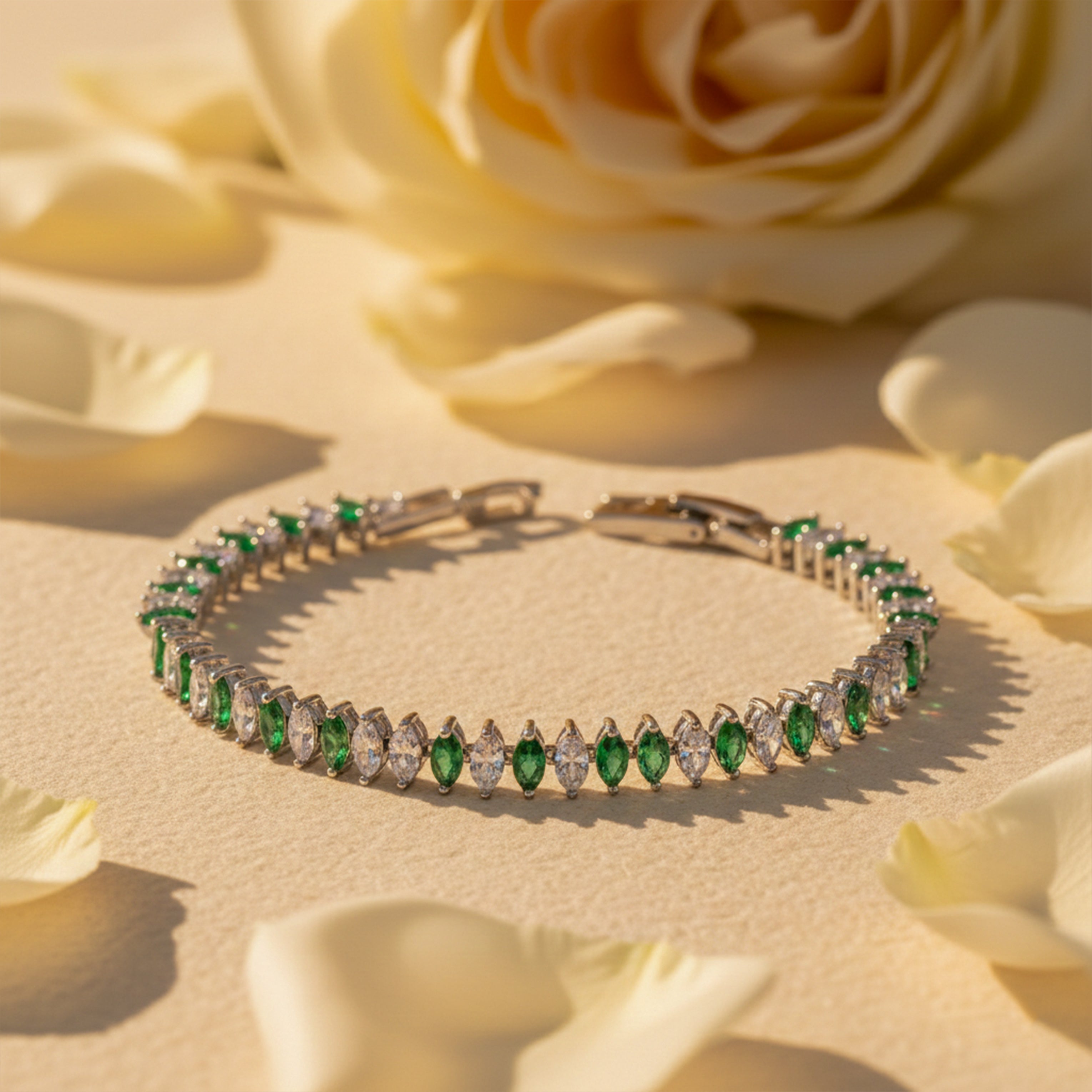 Elite Emerald Spark Tennis Bracelet