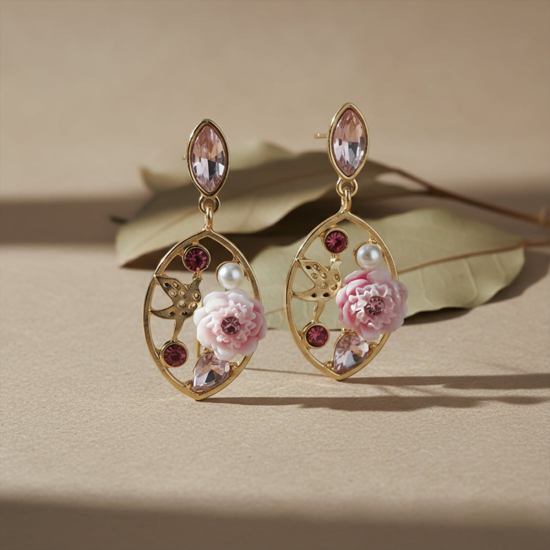 Pink Pearl Elegance Drops Earrings