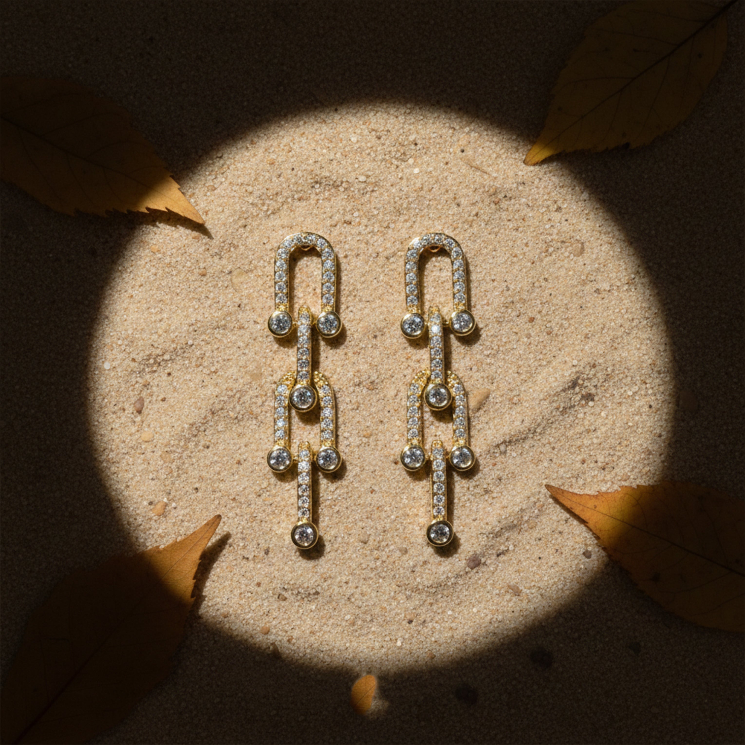 Elite Crystal Ladder Earrings
