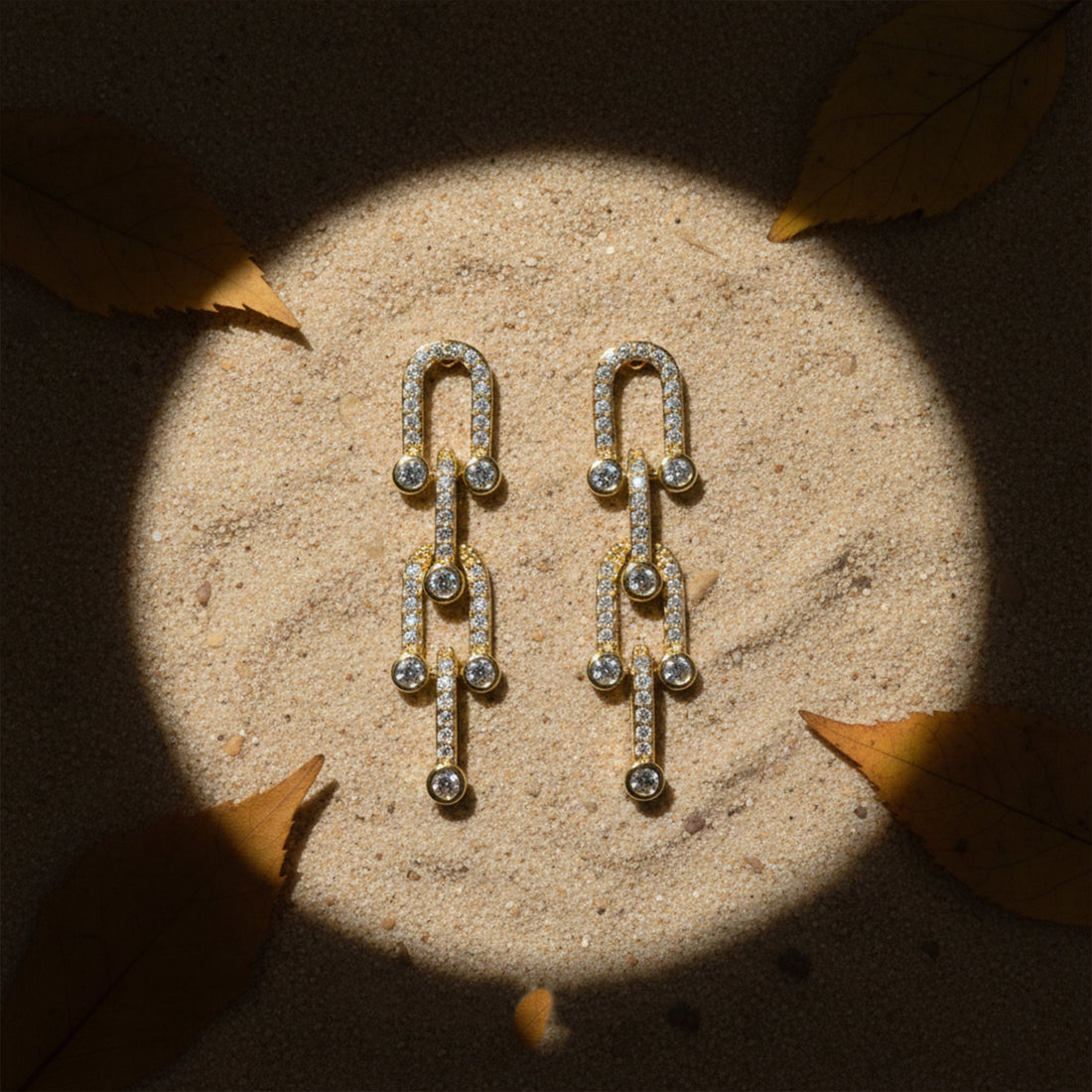 Elite Crystal Ladder Earrings