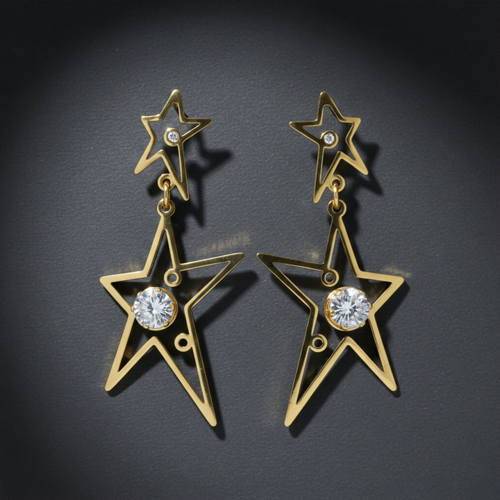 Galaxy Star Dangle Earrings
