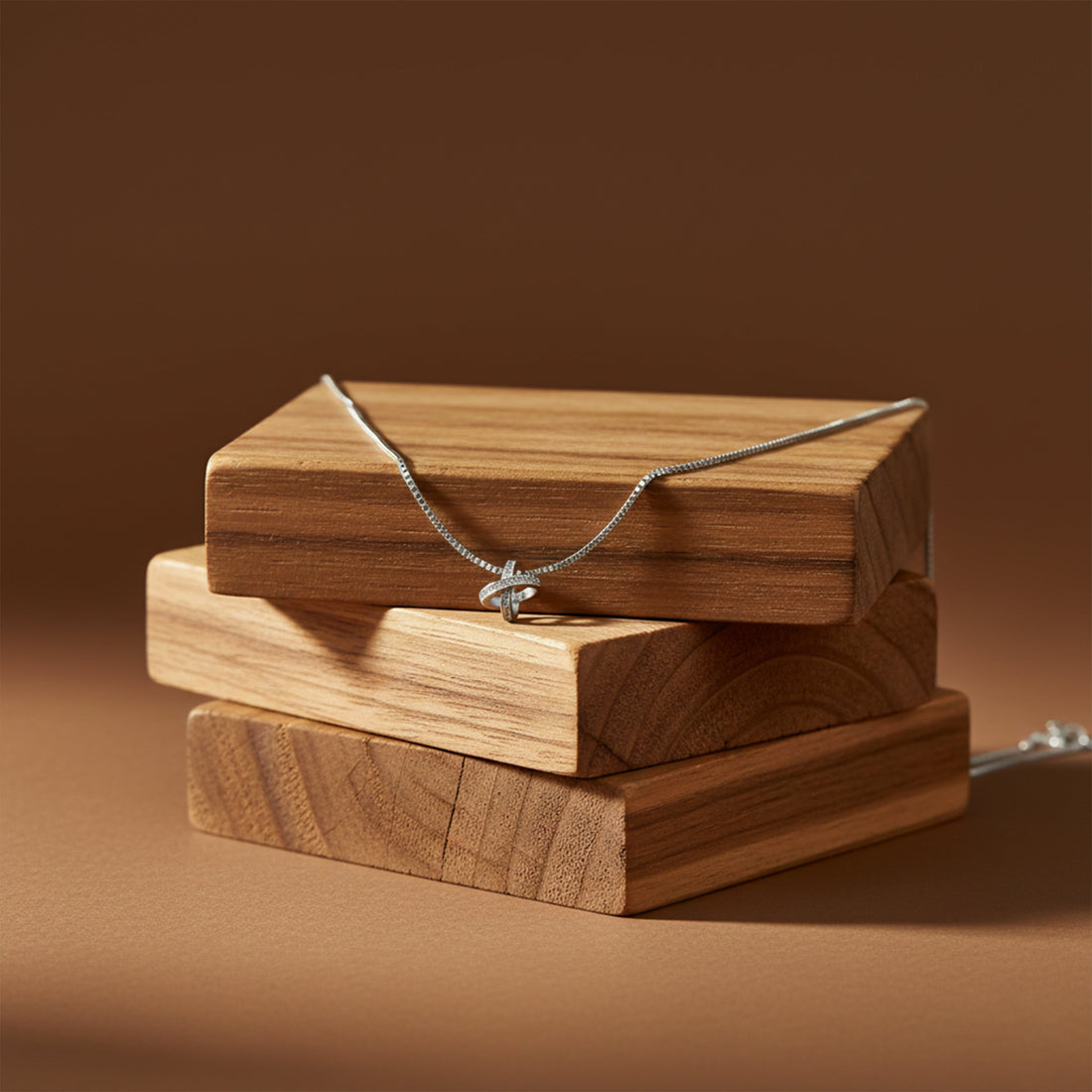 Infinity Cross Diamond Silver Necklace