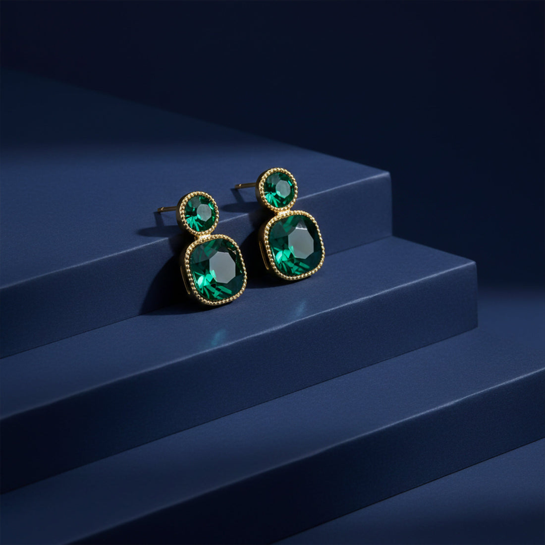 Green Gemstone Earrings
