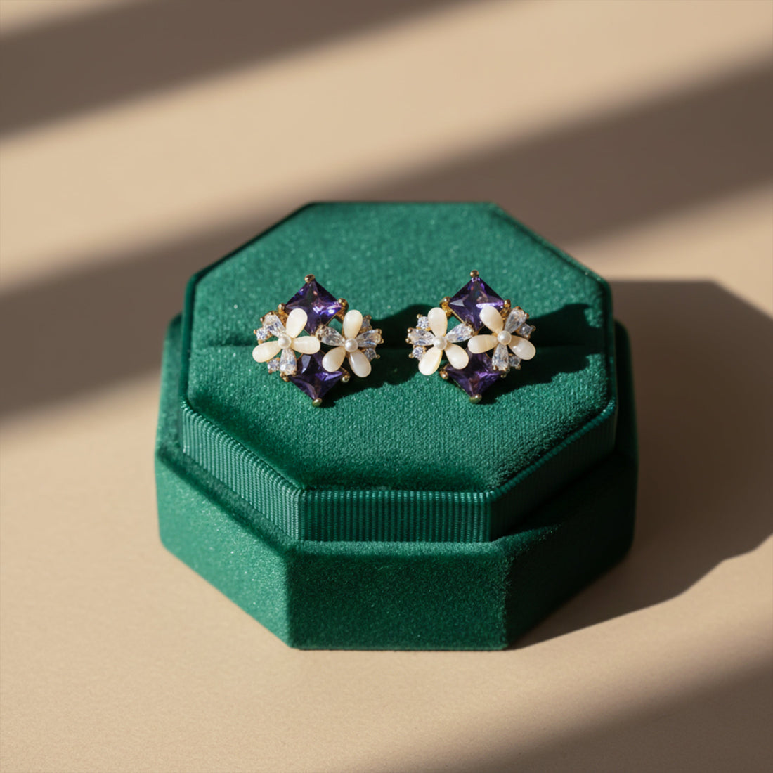 Royal Pushp Moti Stone Earrings
