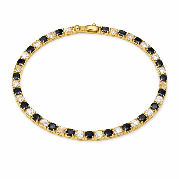 Black & Gold Imperial Tennis Bracelet
