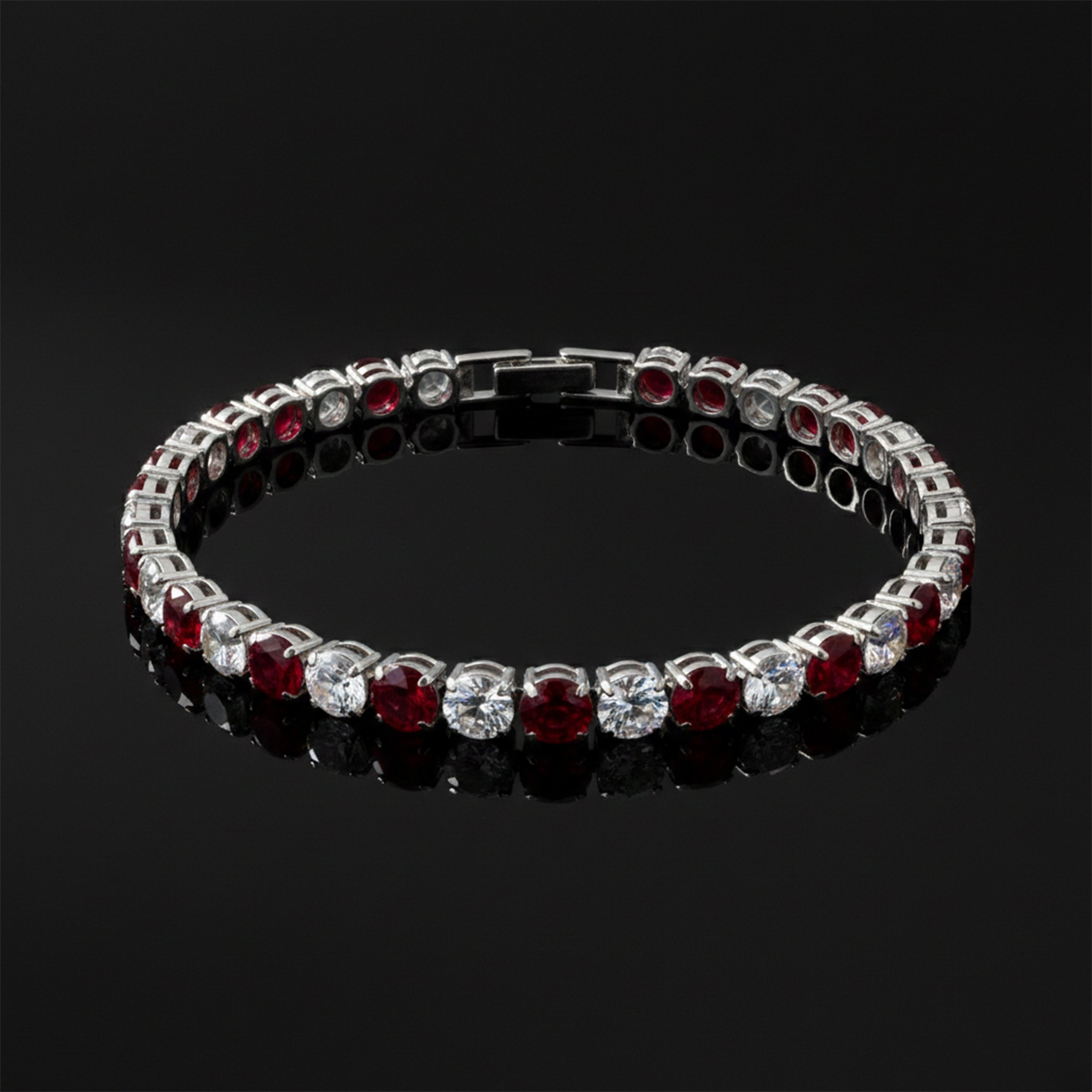 Crimson Royale Tennis Bracelet