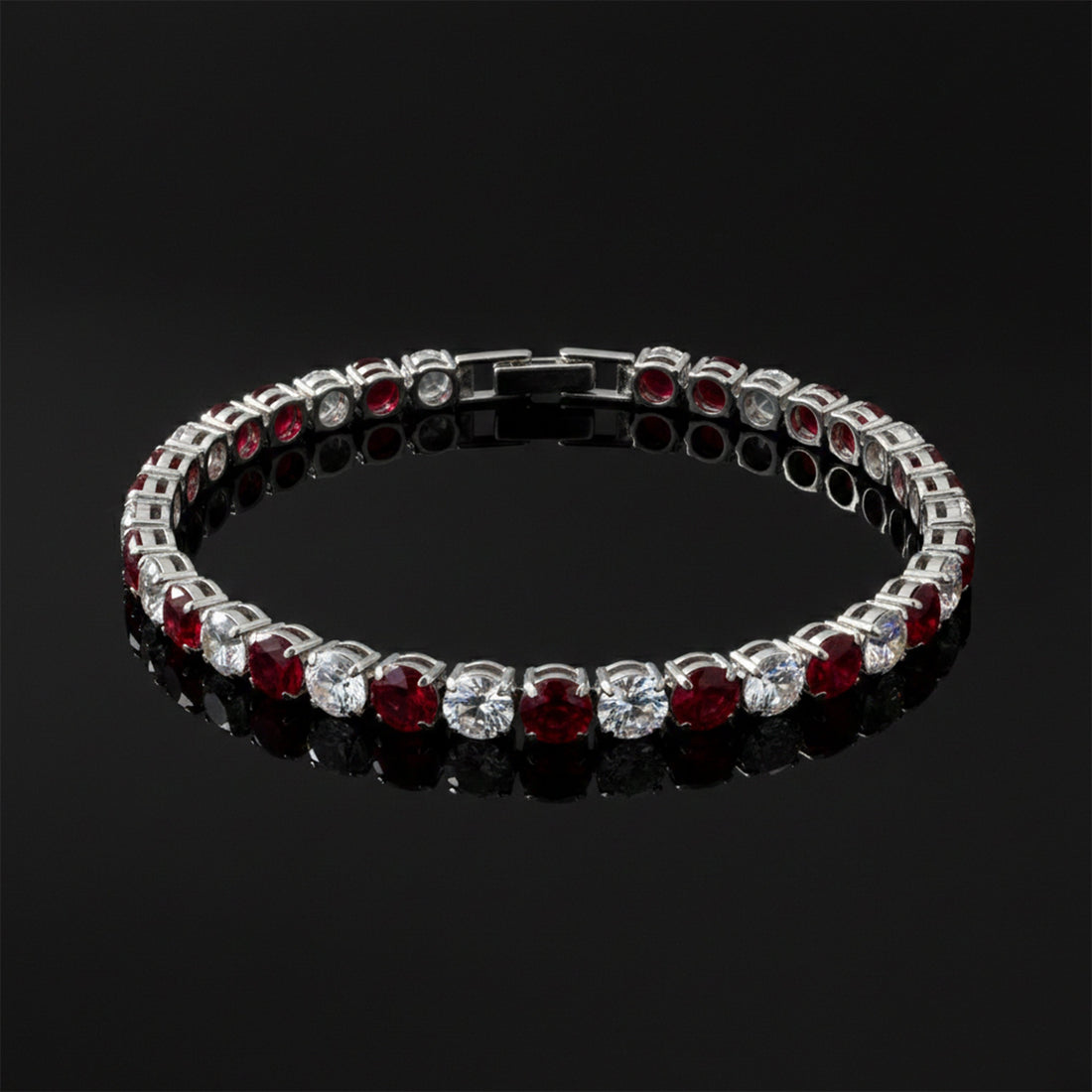 Crimson Royale Tennis Bracelet