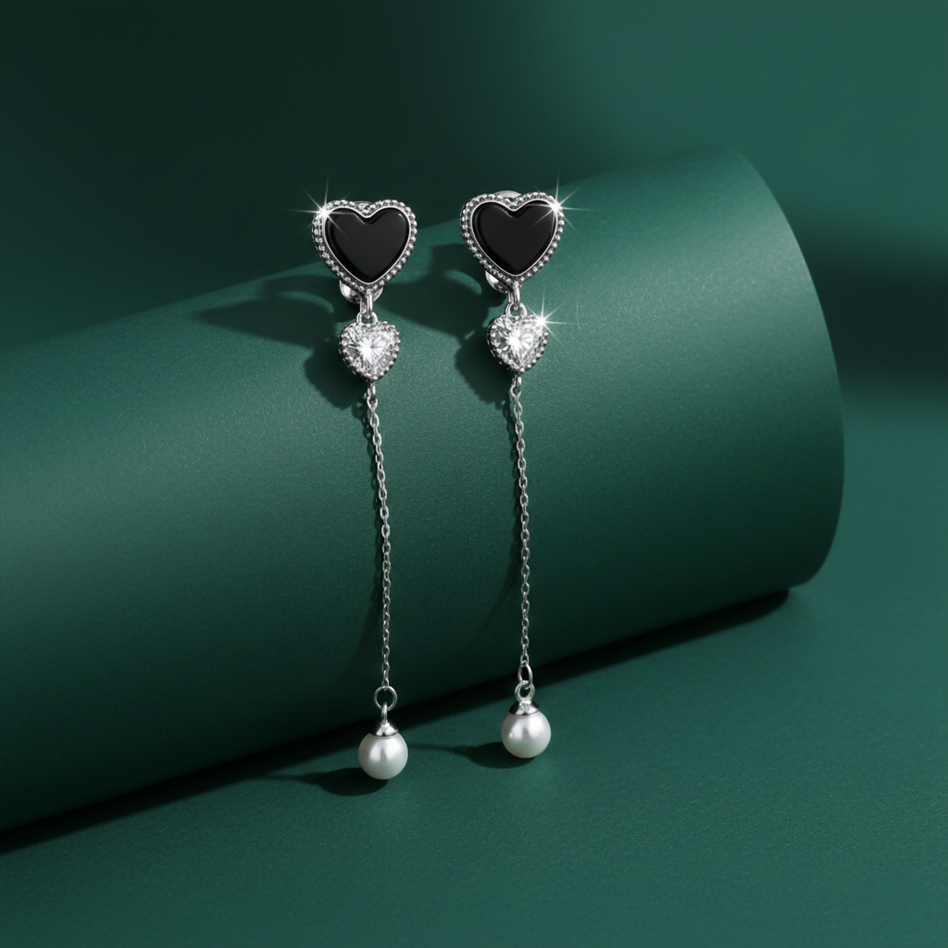 Obsidian Love Pearl Drops