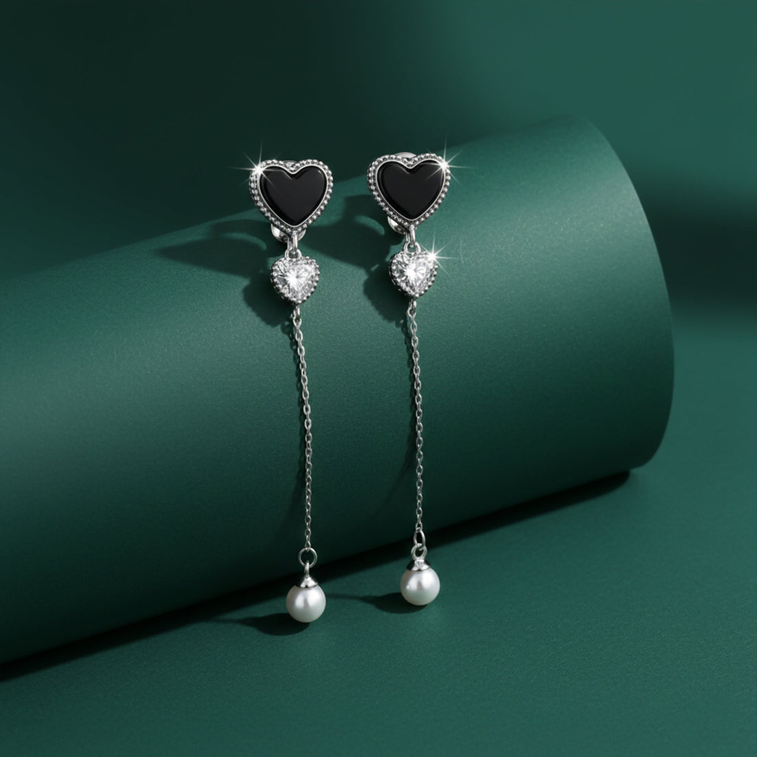Obsidian Love Pearl Drops