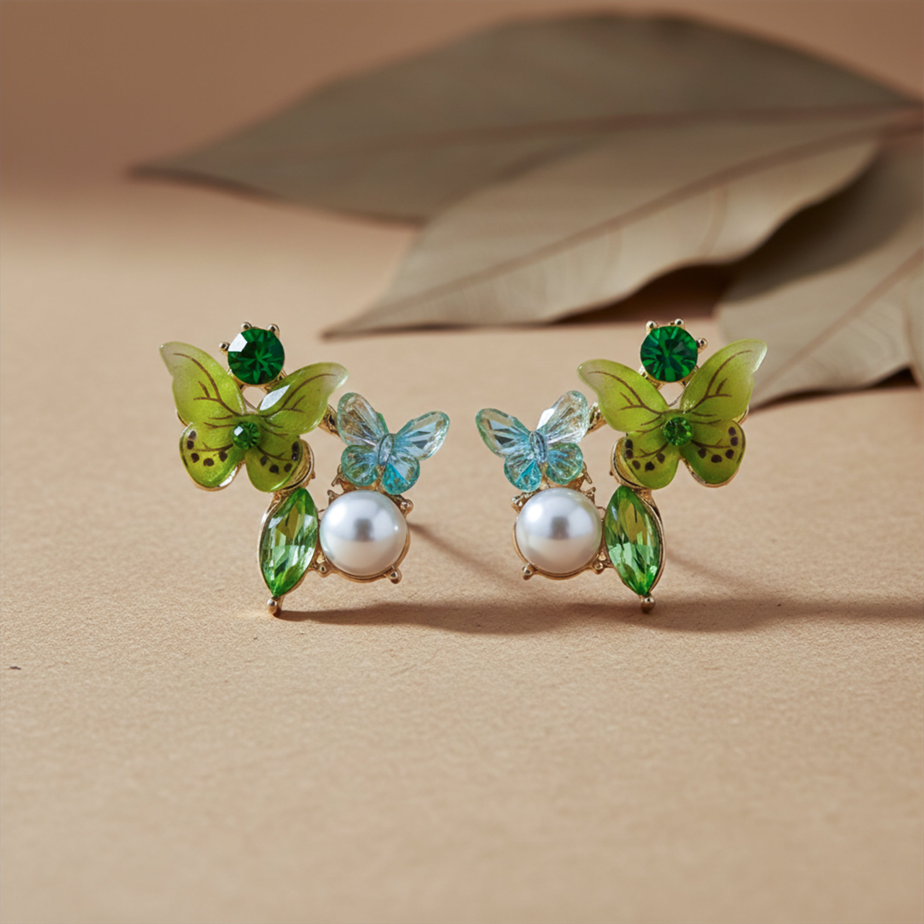 Butterfly Pearl Elegance Earrings