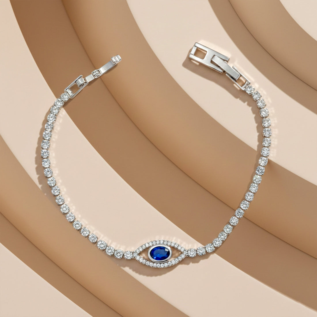 Blue Sapphire Evil Eye Bracelet