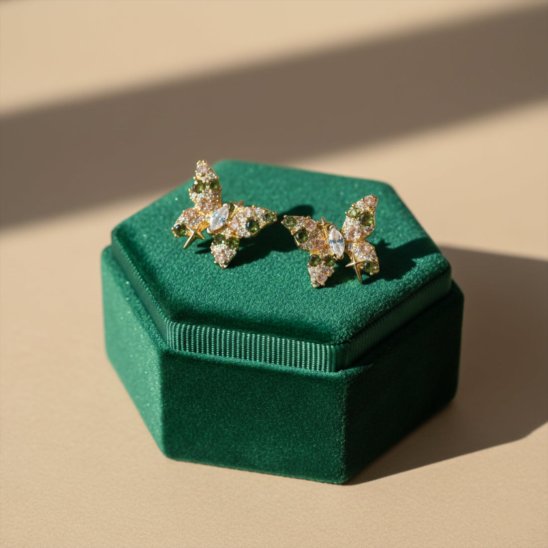 Emerald Flutter Luxe Earrings