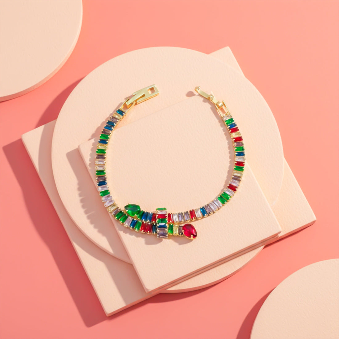 Regalia Rainbow Baguette Tennis Bracelet