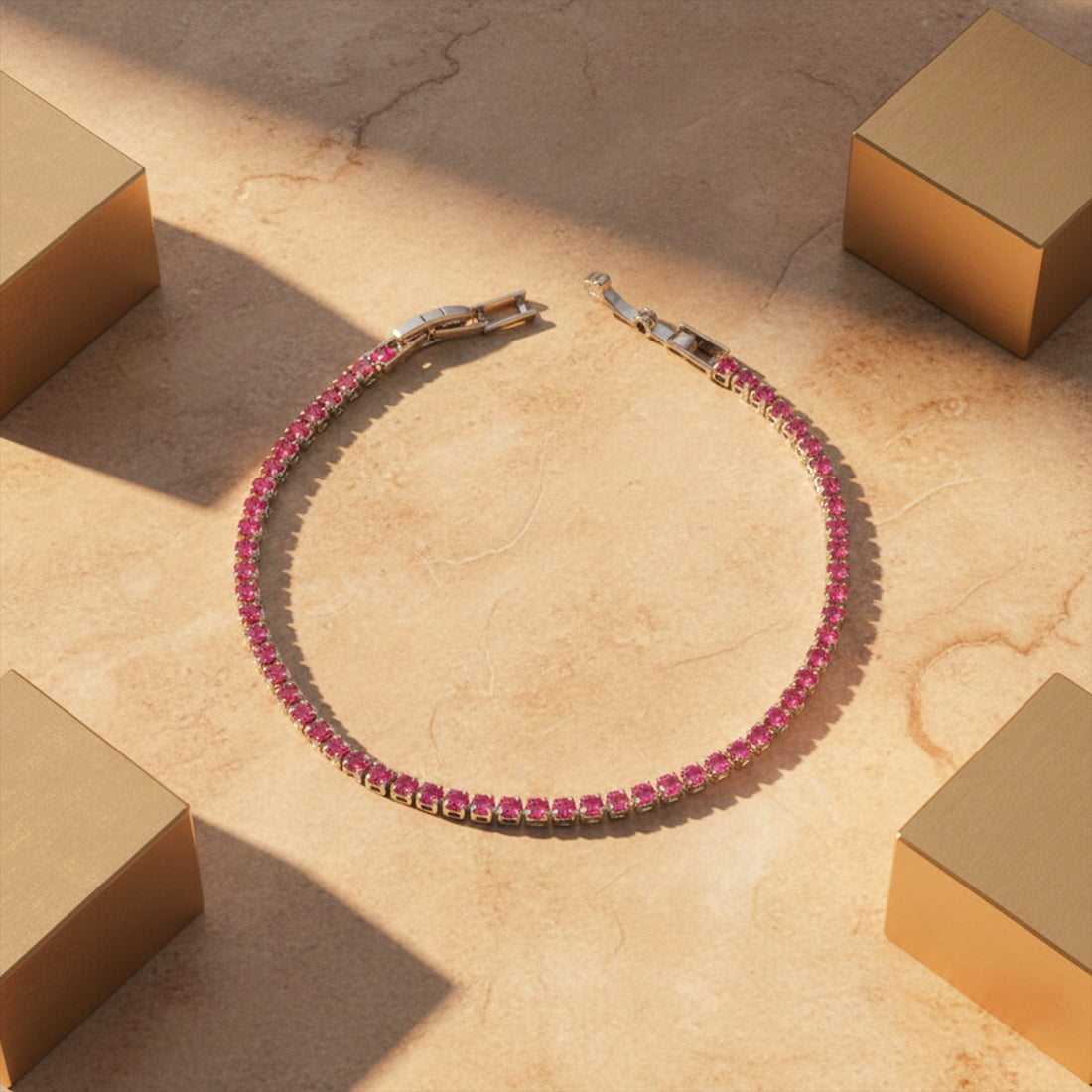 Ruby Radiance Luxe Tennis Bracelet