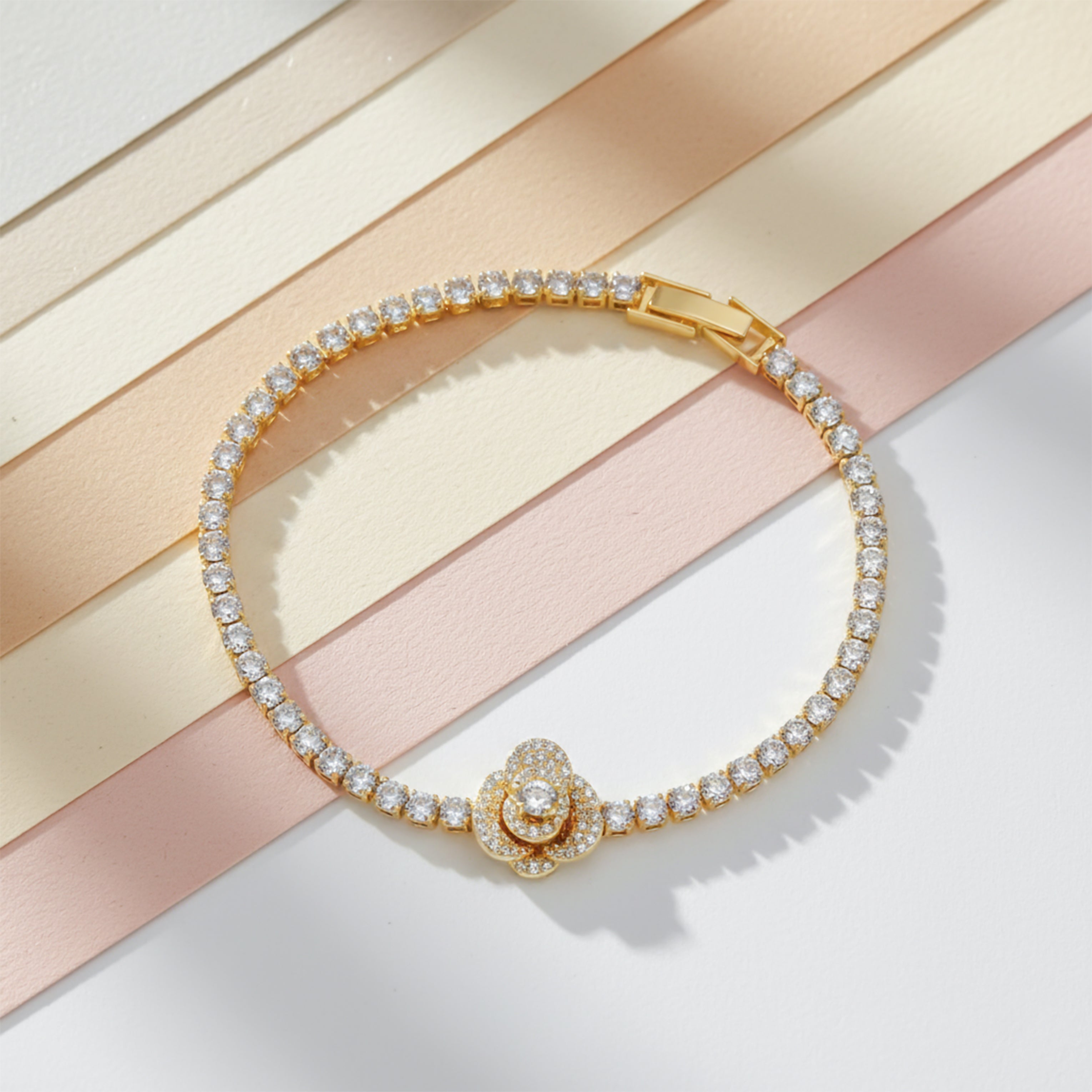 Royal Halo Diamond Tennis Bracelet
