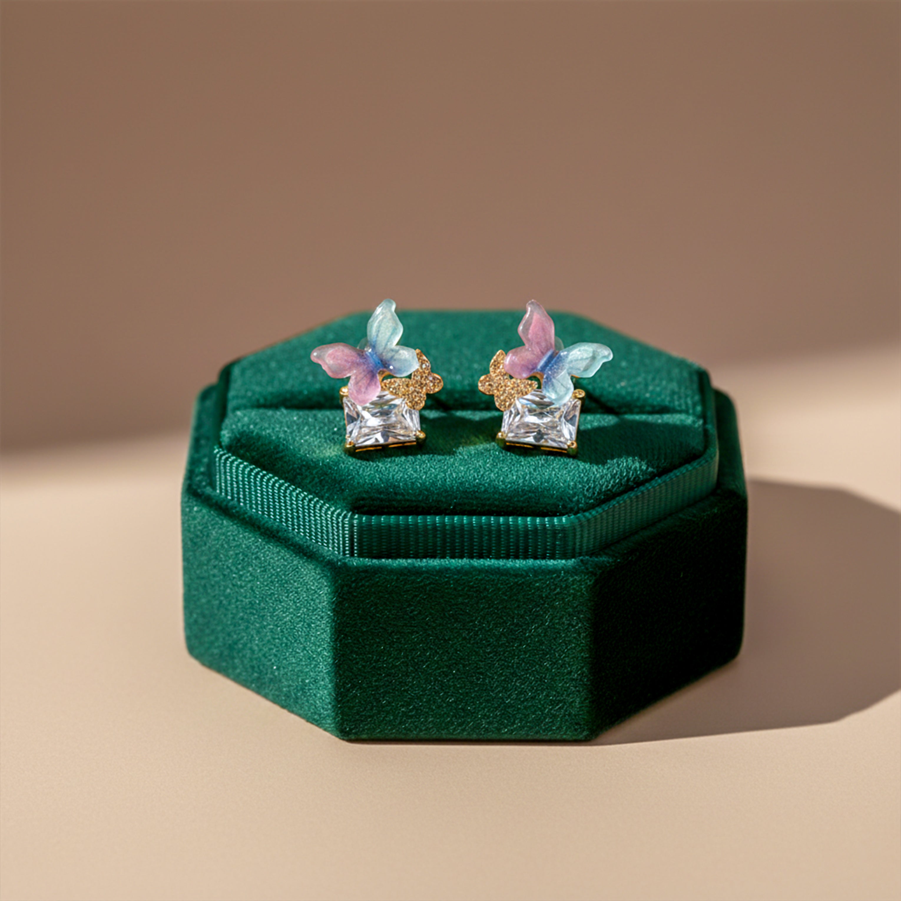 Rangrez Pastel Butterfly Earrings