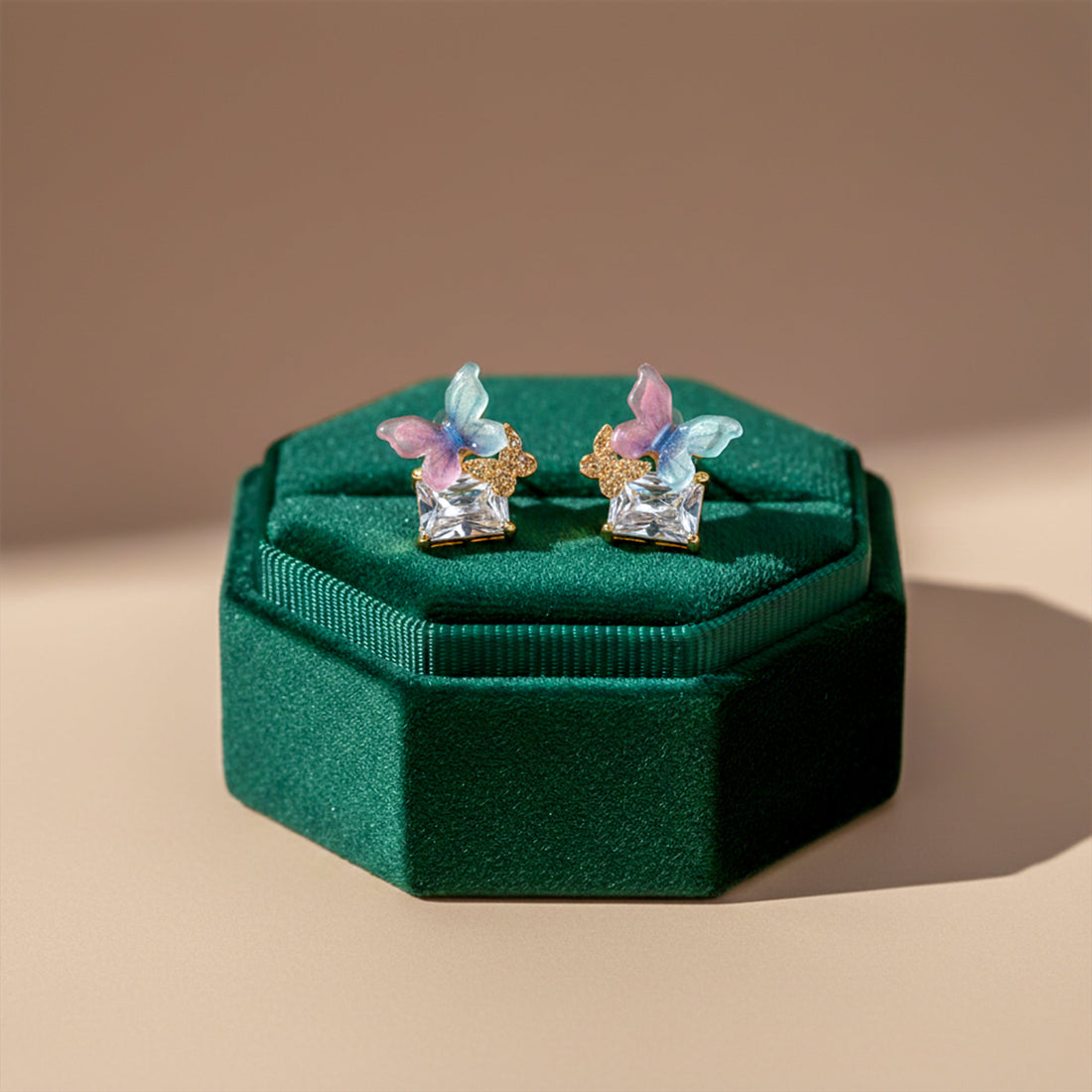 Rangrez Pastel Butterfly Earrings