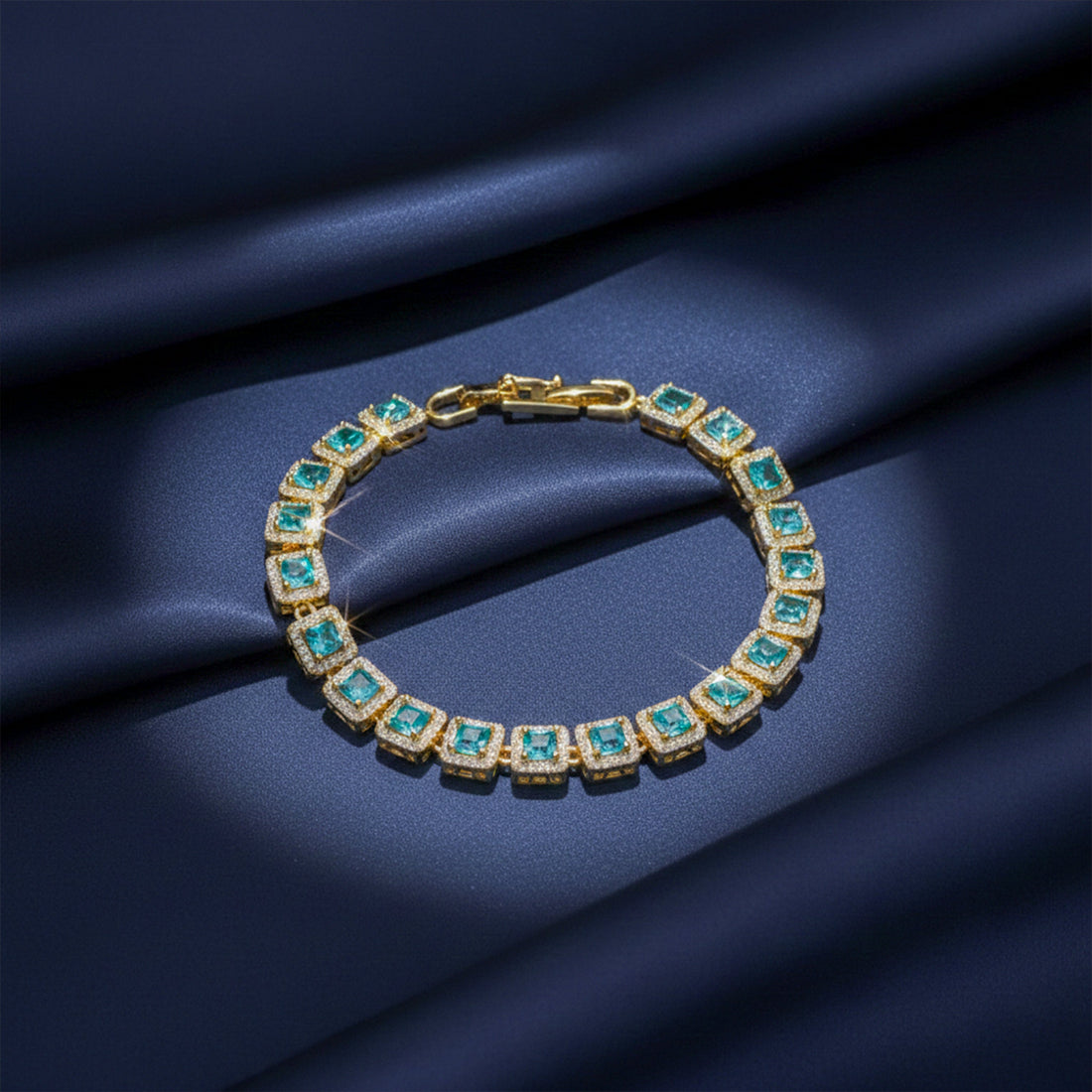 Turquoise Diamond Frame Bracelet