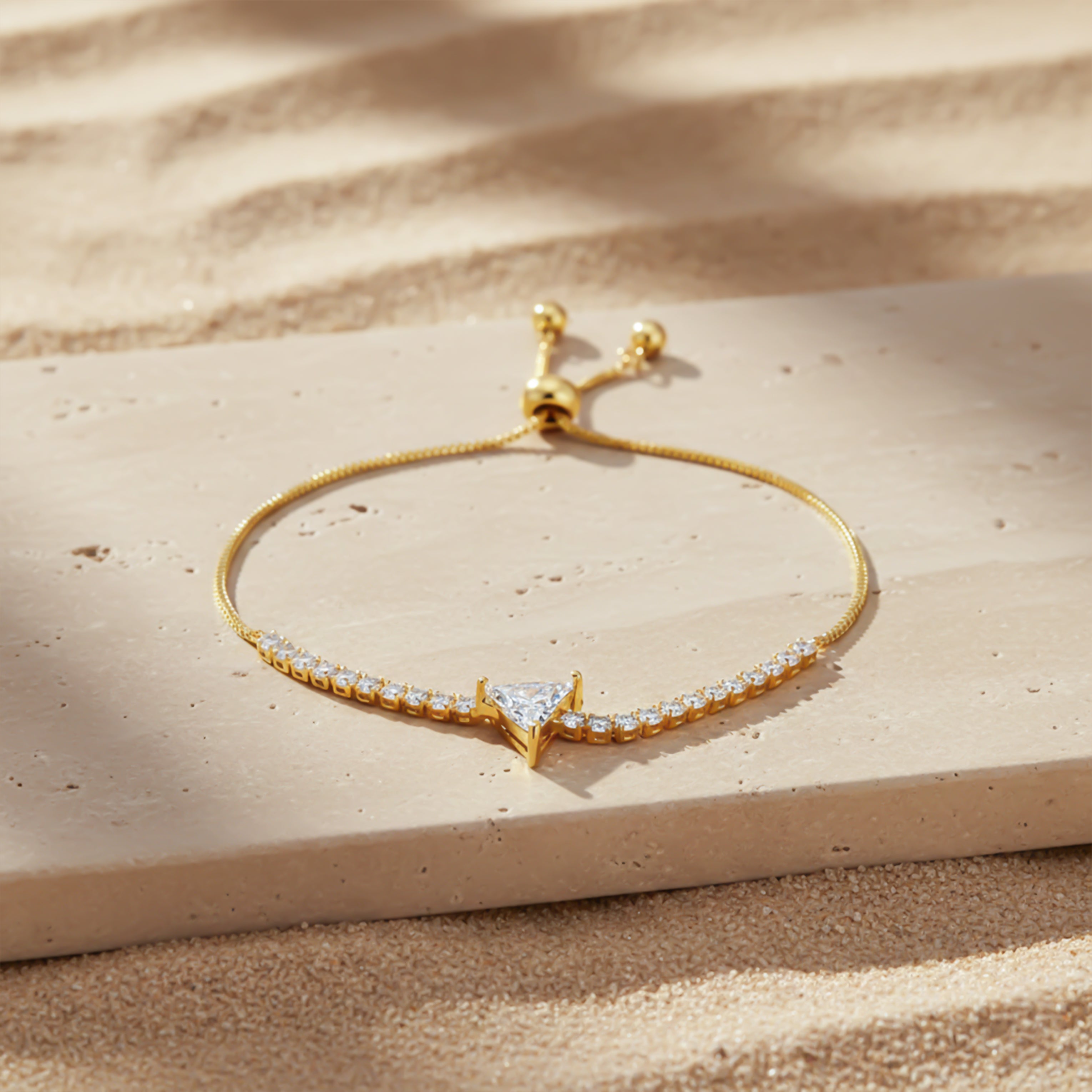 Trinity Diamond Triangle Bracelet