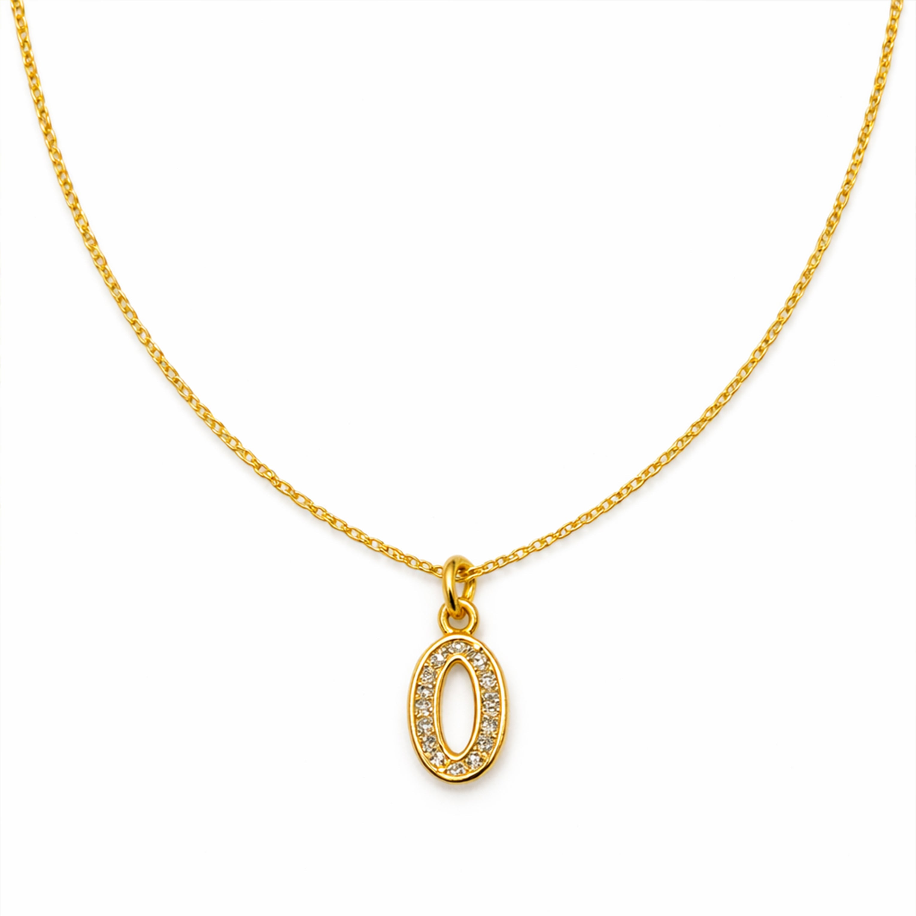 Luxe Gold Oval Crystal Pendant Necklace