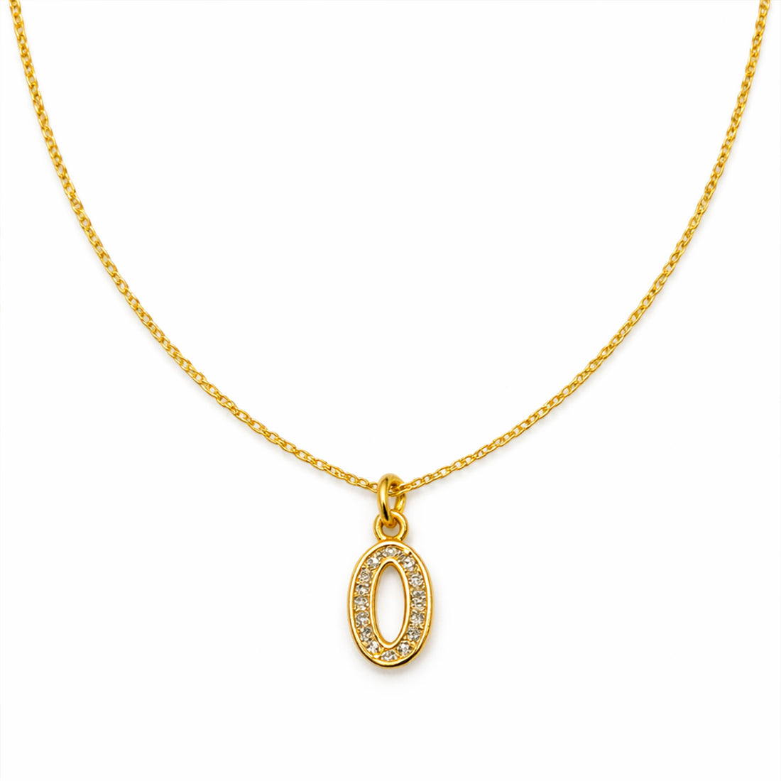 Luxe Gold Oval Crystal Pendant Necklace