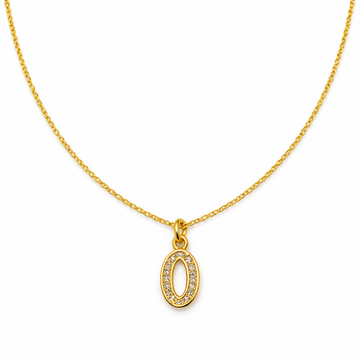 Luxe Gold Oval Crystal Pendant Necklace