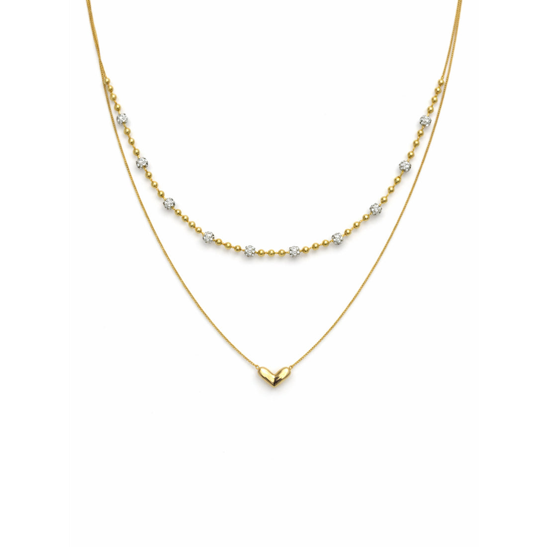 Luxpenny Dual Layer Gold Heart Necklace
