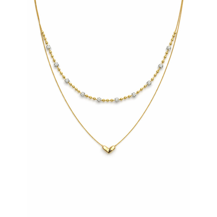 Luxpenny Dual Layer Gold Heart Necklace