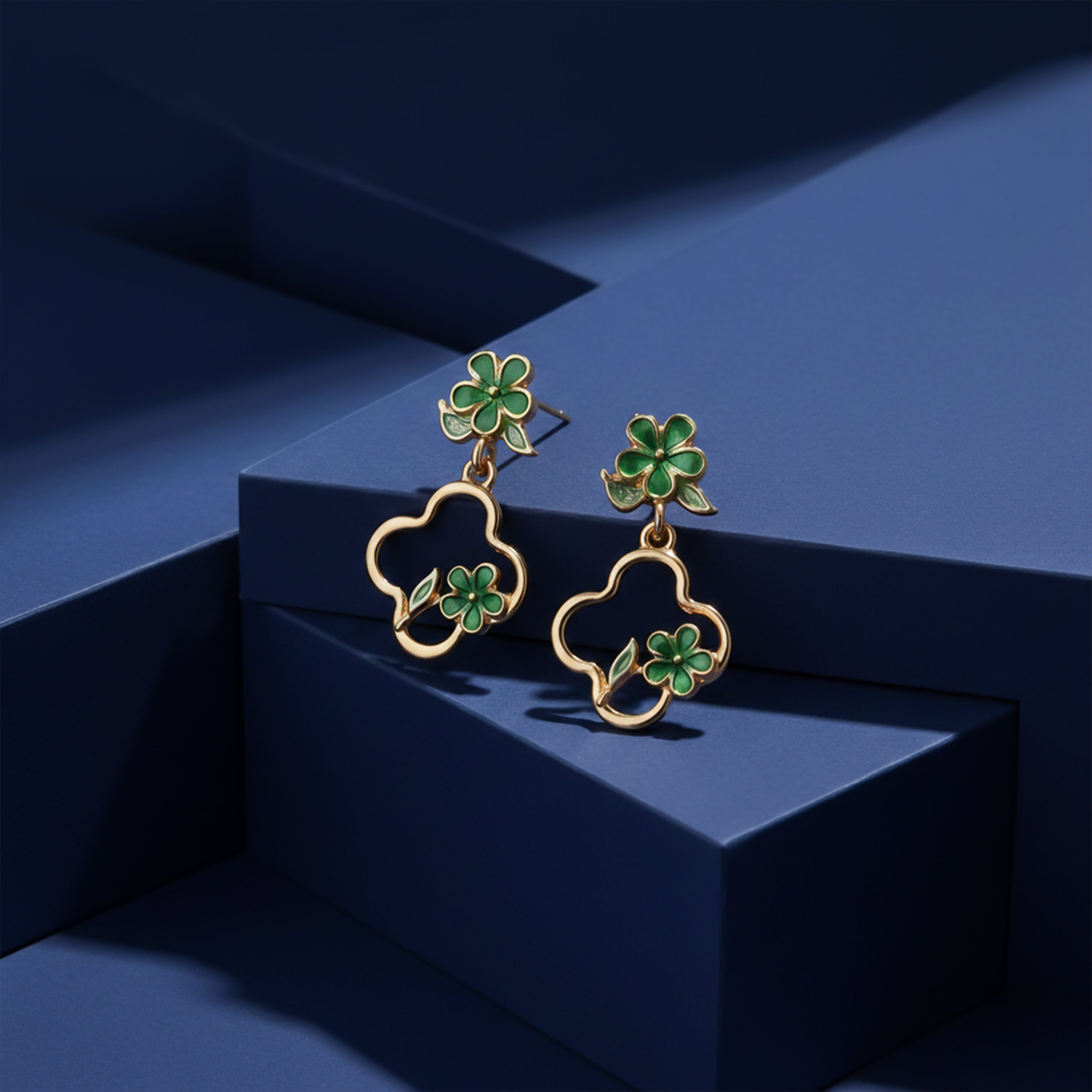 Green Blossom Luxe Earrings