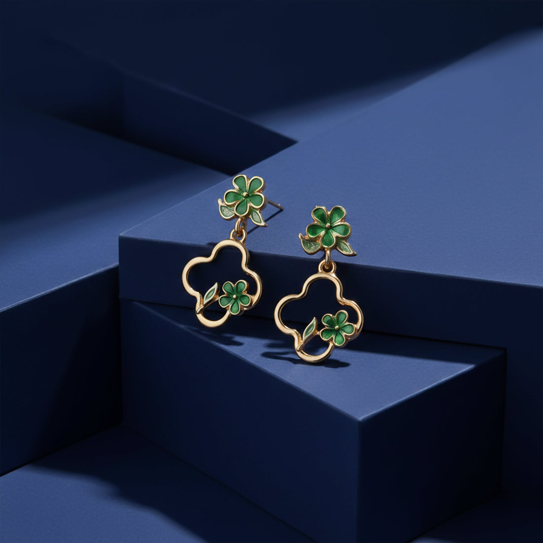 Green Blossom Luxe Earrings
