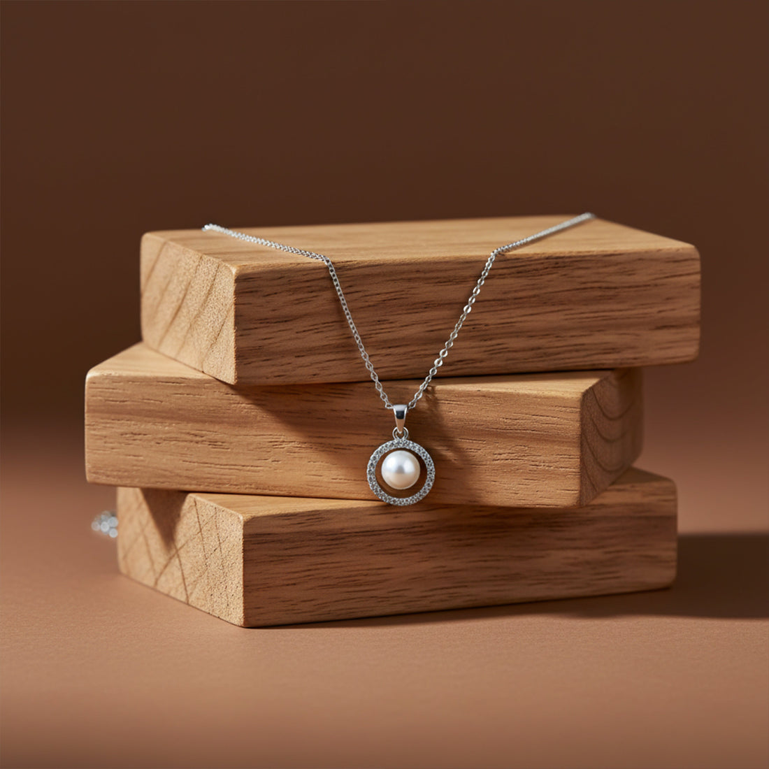 Classic Pearl & Silver Chain Necklace