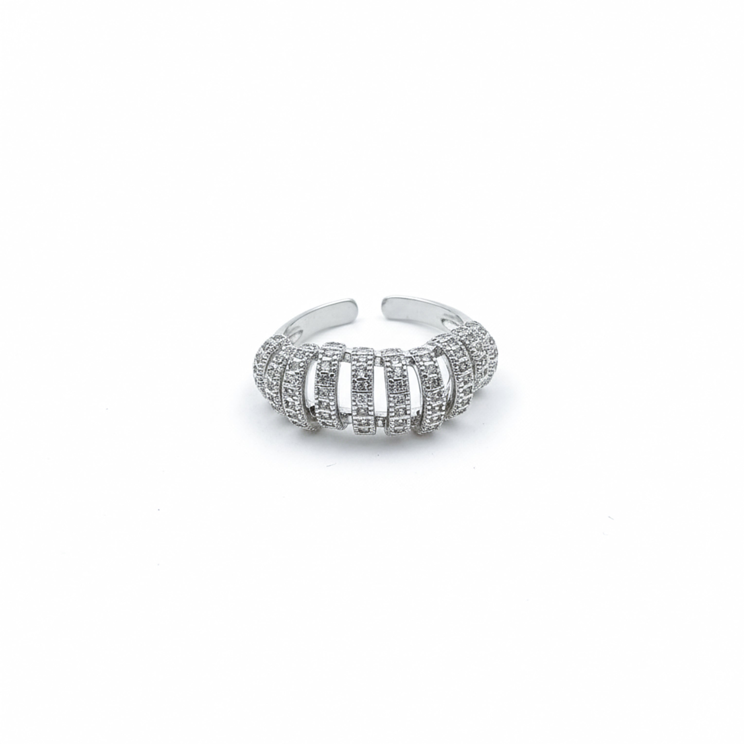 Luxe Pave Diamond Open Band Ring