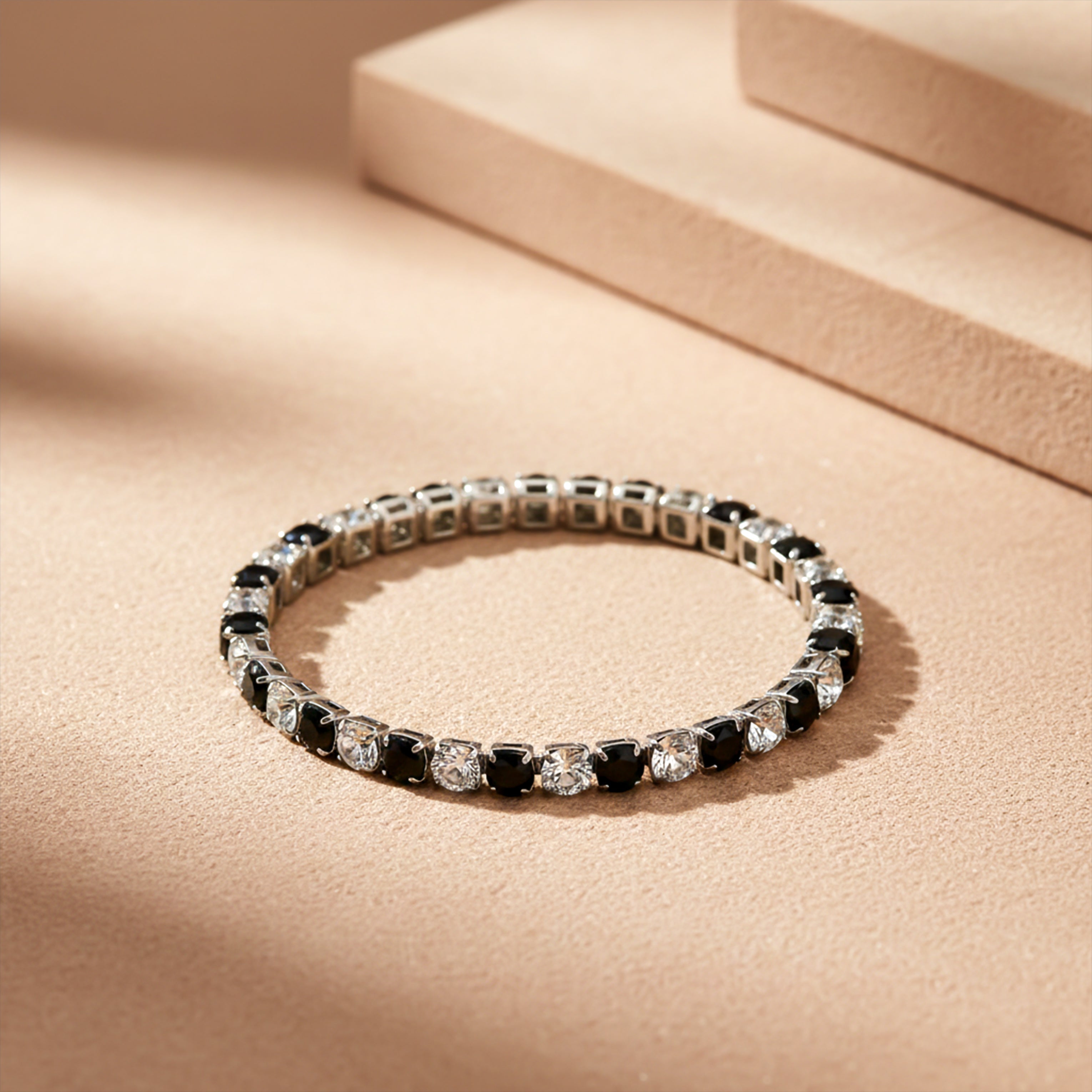 Noir Diamond Elegance Tennis Bracelet