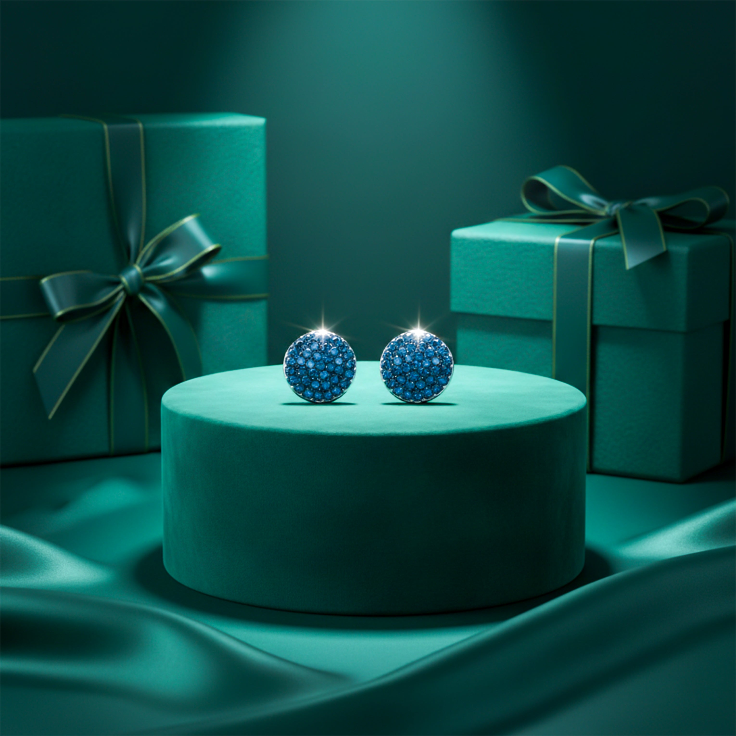 Sapphire Spark Pave Earrings