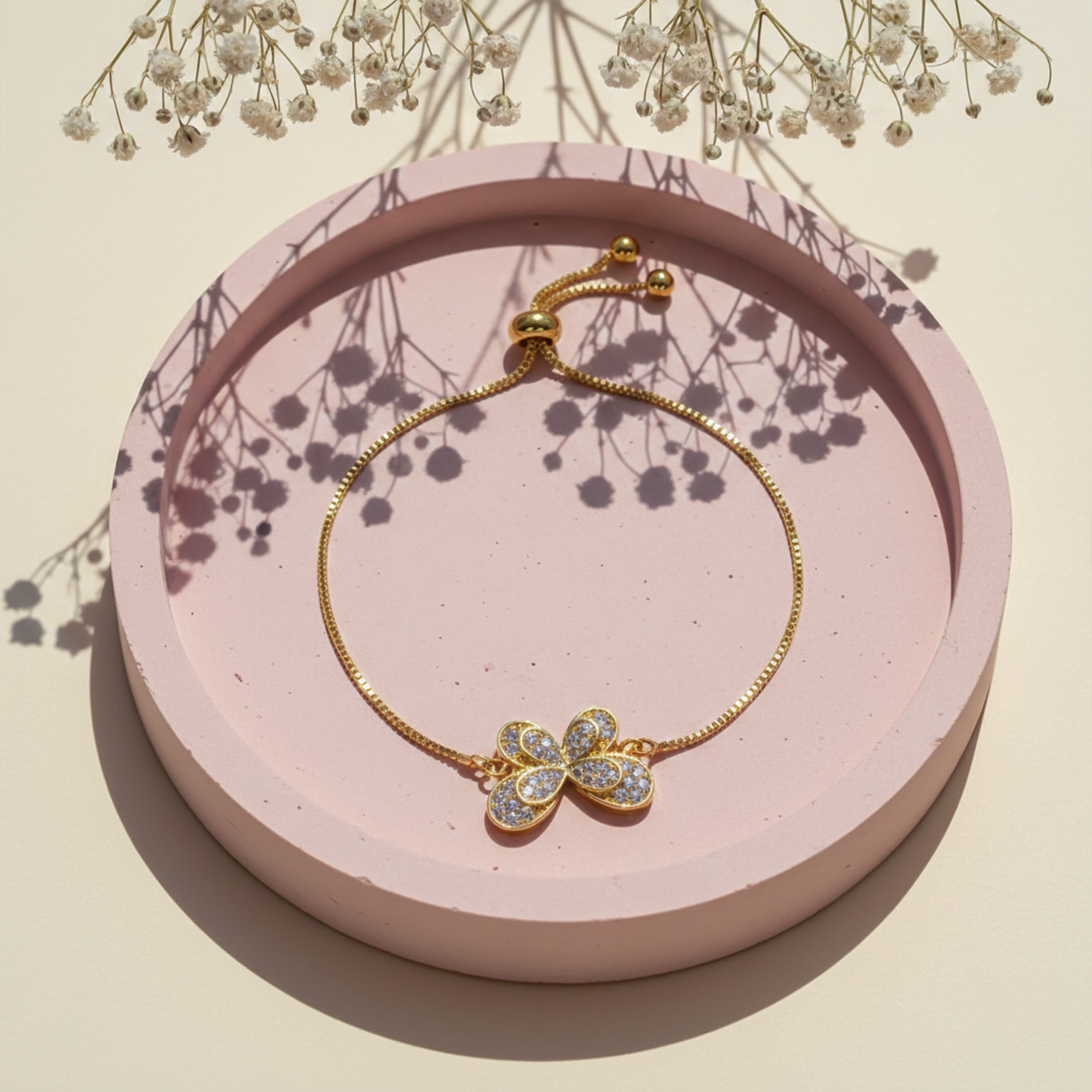Golden Papillon Elegance Bracelet