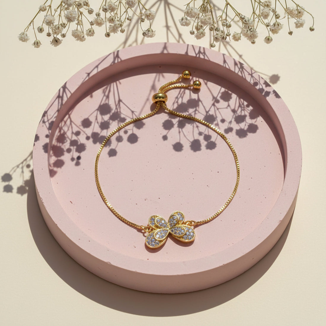 Golden Papillon Elegance Bracelet