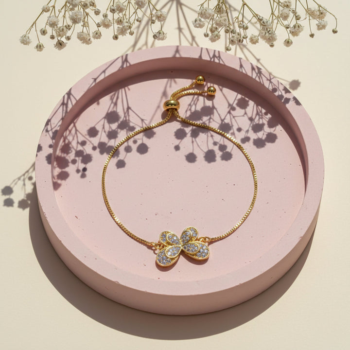 Golden Papillon Elegance Bracelet