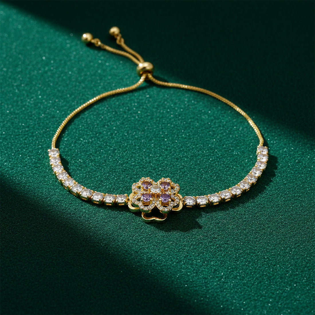 Violet Blossom Diamond Bracelet