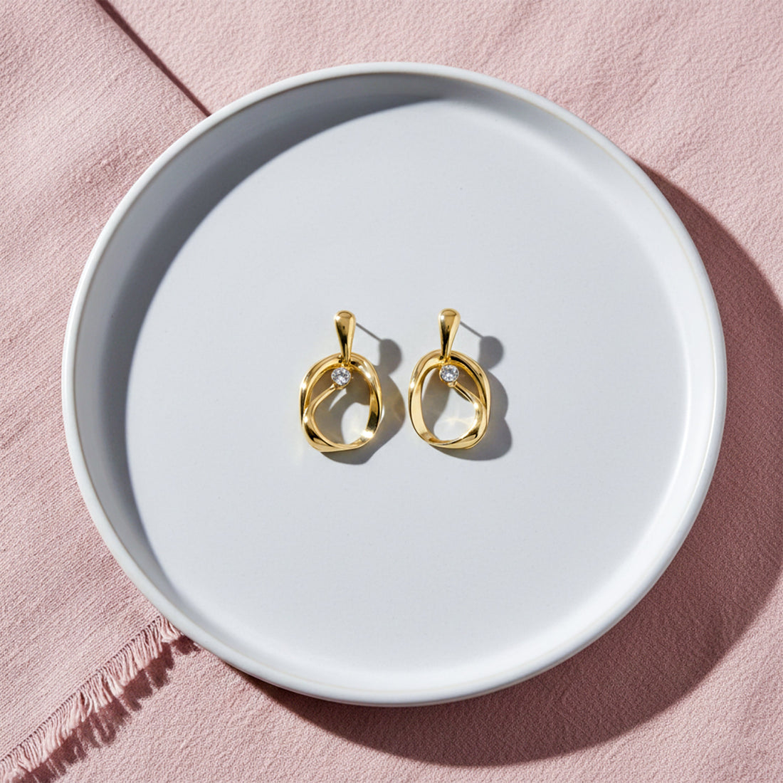 Orbit Diamond Gold Earrings